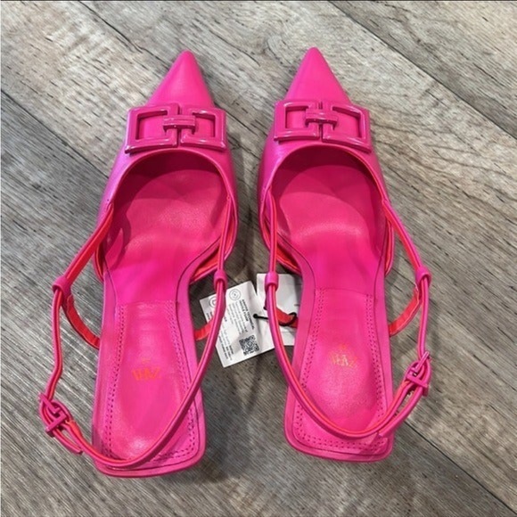 ✨SALE ✨ZARA SLINGBACK LEATHER HEELS ✨SALE ✨